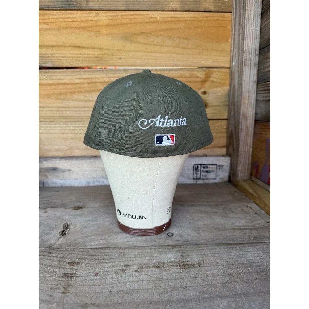 New Era 59fifty 7 5/8 Atlanta Braves World Series 2021 Olive‎ Green Color